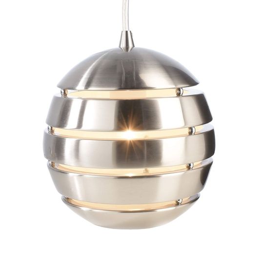 Deko-Light Pendelleuchte Ankaa 200, E27, max. 40W, Metall, Edelstahl, gebürtstet 342137