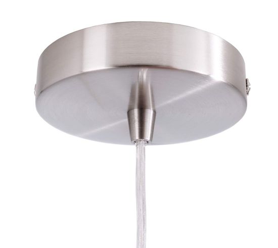 Deko-Light Pendelleuchte Ankaa 200, E27, max. 40W, Metall, Edelstahl, gebürtstet 342137