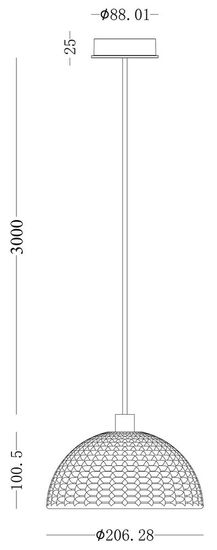 Deko-Light Pendelleuchte Basket I, E27, max. 40W, Gips, Weiß 342142