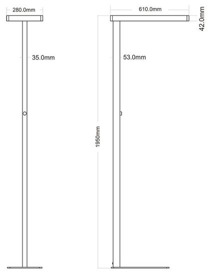 Deko-Light Stehleuchte Office Two, Neutralweiß 343016