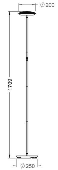 Deko-Light Stehleuchte Bermuda, Warmweißschwarzgrau 343028