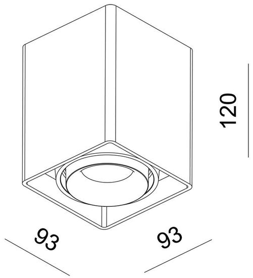Deko-Light Deckenaufbauleuchte Mona I, GU10, max. 50W, weiß 348001