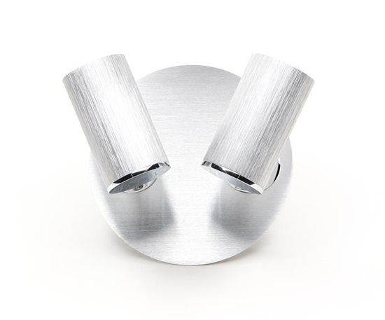 Deko-Light Deckenaufbauleuchte Indi II, GU10, 2x max. 50W, Alu, Silber 348086