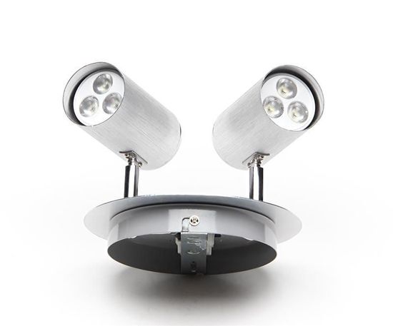 Deko-Light Deckenaufbauleuchte Indi II, GU10, 2x max. 50W, Alu, Silber 348086