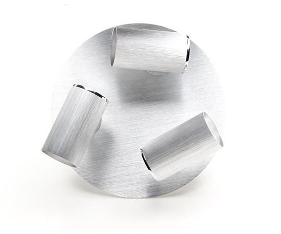 Deko-Light Deckenaufbauleuchte Indi III, GU10, 3x max. 50W, Alu, Silber 348087