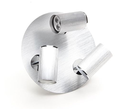 Deko-Light Deckenaufbauleuchte Indi III, GU10, 3x max. 50W, Alu, Silber 348087