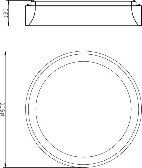 Deko-Light Deckenaufbauleuchte Sculptoris 60, Warmweiß, Aluminium, Signalweiß, matt 348105