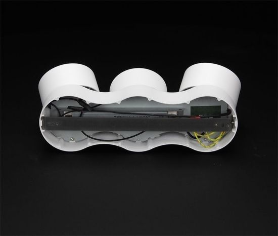 Deko-Light Deckenaufbauleuchte Uni Triple, Warmweiß, Alu, Weiß-matt 348107