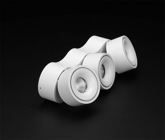 Deko-Light Deckenaufbauleuchte Uni Triple, Warmweiß, Alu, Weiß-matt 348107