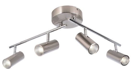 Deko-Light Deckenaufbauleuchte Becrux IV, Warmweiß, Aluminium Strangpressprofil, silber 348114