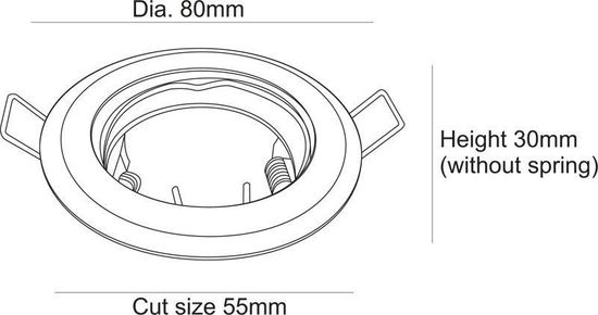 Deko-Light Deckeneinbauring, silber, Chrom, 12V, GU5.3 MR16, max. 50W 442052