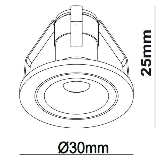 Deko-Light Deckeneinbauleuchte Punto Lumi, Warmweiß, 50°, 3,1-3,9V DC, 350mA, IP44 565172