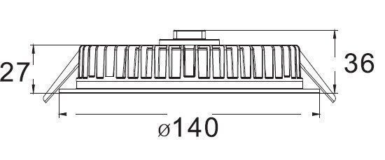 Deko-Light Deckeneinbauleuchte LED Panel Round III 12, Warmweiß, 100°, 35,7V DC, 350mA 565231