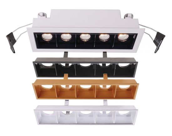 Deko-Light Deckeneinbauleuchte Ceti 5, weiß, matt, Warmweiß, 45°, 14-15V DC, 700mA 565250