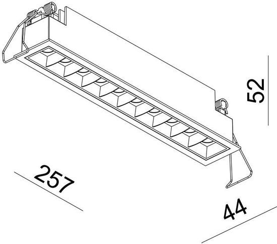 Deko-Light Deckeneinbauleuchte Ceti 10, weiß, matt, Warmweiß, 45°, 28-29V DC, 700mA 565251