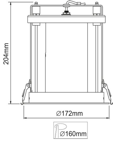 Deko-Light Deckeneinbauleuchte Luna 30, Reinweiß, mattiert, Warmweiß, 40° 565259