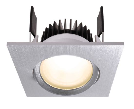 Deko-Light Deckeneinbauleuchte COB-68-350mA-2700K-eckig, silber, Warmweiß, 45°, 16-17V DC, 350mA 565282