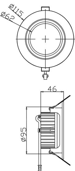 Deko-Light Deckeneinbauleuchte COB-95-24V-4000K-rund, silber, Neutralweiß, 45°, 24VDC 565309