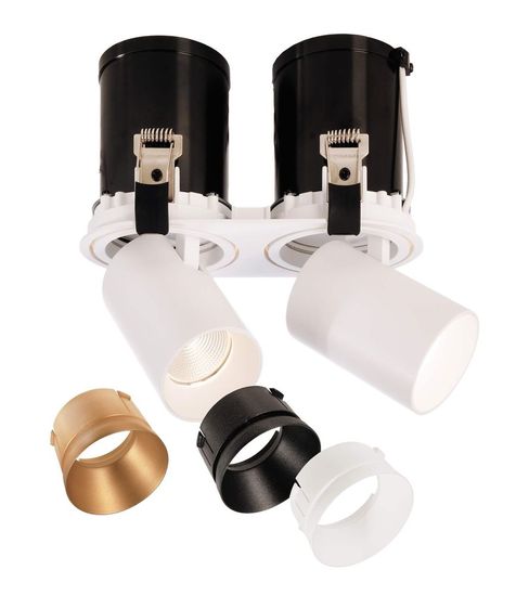 Deko-Light Deckeneinbauleuchte Rigel Mini Round Double, weiß, matt, Warmweiß, 35°, 21-22V DC, 500mA, 22W 565313