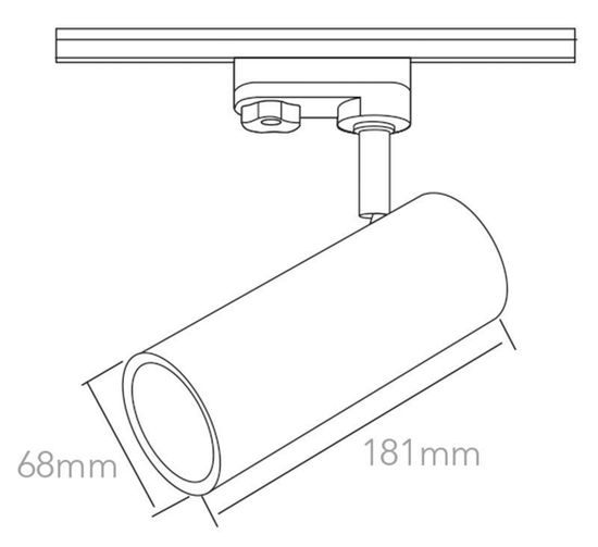 Deko-Light Schienensystem 3-Phasen 230V, Pleione Focus I, Neutralweiß, Signalweiß 707070