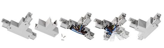 Deko-Light Schienensystem 3-Phasen 230V, D Line T-Verbinder links-links-rechts schwarz 710029