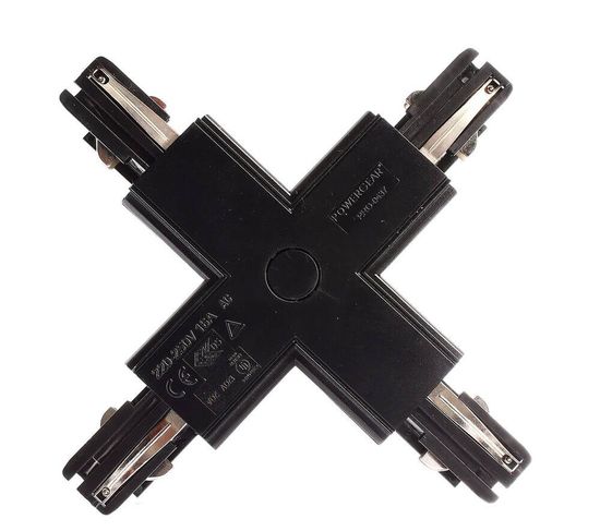 Deko-Light Schienensystem 3-Phasen 230V, D Line X-Verbinder links-links-rechts-rechts schwarz 710035