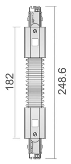 Deko-Light Schienensystem 3-Phasen 230V, D Line Flexverbinder links-rechts 710039