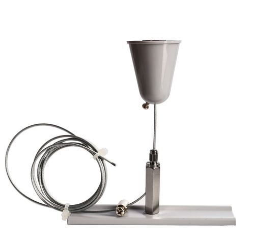Deko-Light Schienensystem 3-Phasen 230V, D Line Seilabhängungshalter mit Deckenrosette 1,5m grau 710049