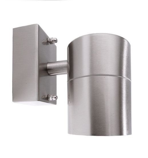 Deko-Light Wandaufbauleuchte Zilly Down, GU10, max. 35W, Edelstahl, silber, IP44 731005