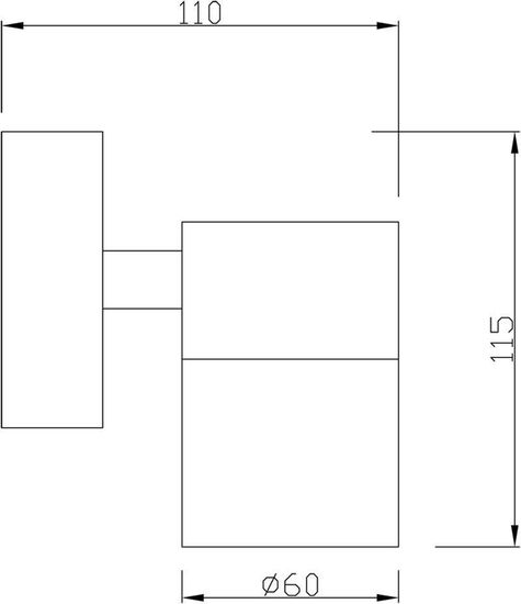 Deko-Light Wandaufbauleuchte Zilly Down, GU10, max. 35W, Edelstahl, silber, IP44 731005