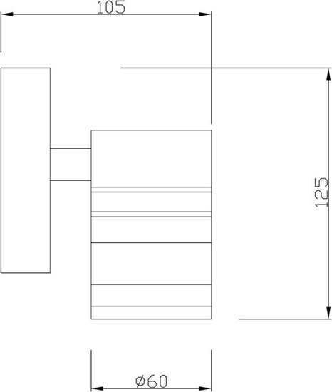 Deko-Light Wandaufbauleuchte Zilly II Down, GU10, max. 35W, Edelstahl, silber, IP44 731008