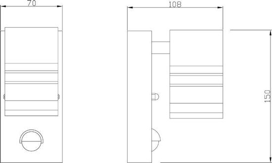 Deko-Light Wandaufbauleuchte Zilly II Down Motion, GU10, max. 35W, Edelstahl, silber, IP44 731009