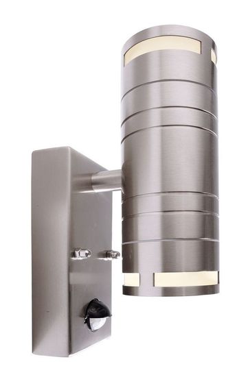 Deko-Light Wandaufbauleuchte Zilly II Up and Down Motion, GU10, 2x max. 35W, Edelstahl, silber, IP44 731011