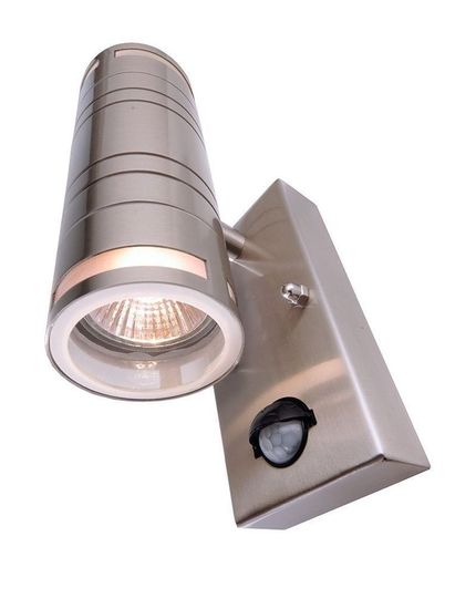 Deko-Light Wandaufbauleuchte Zilly II Up and Down Motion, GU10, 2x max. 35W, Edelstahl, silber, IP44 731011