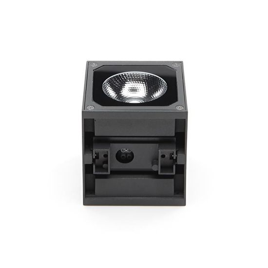 Deko-Light Wandaufbauleuchte Cubodo II Single DG, Warmweiß, dunkelgrau, IP54 731024