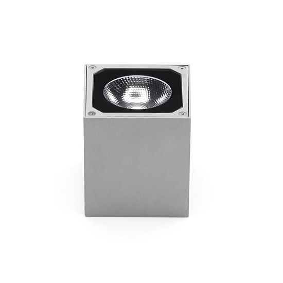 Deko-Light Wandaufbauleuchte Cubodo II Single SG, Warmweiß, silber, IP54 731025