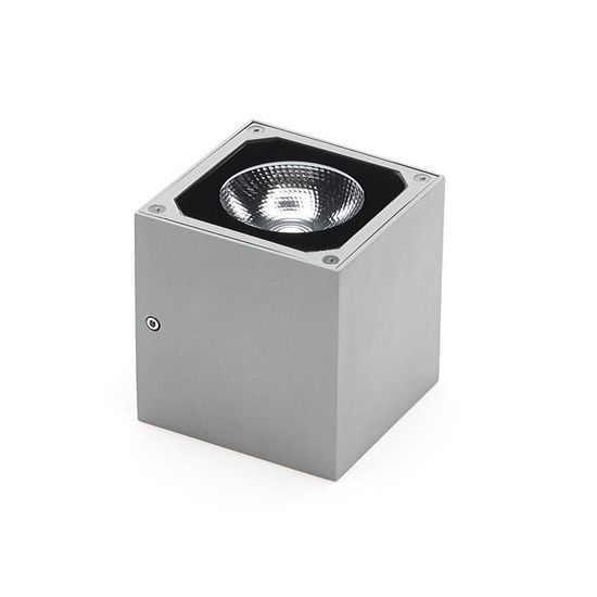 Deko-Light Wandaufbauleuchte Cubodo II Single SG, Warmweiß, silber, IP54 731025