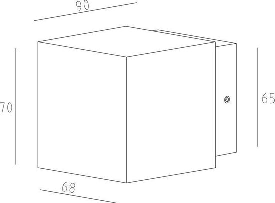 Deko-Light Wandaufbauleuchte Cubodo II Single DG Mini, Warmweiß, dunkelgrau, IP54 731029