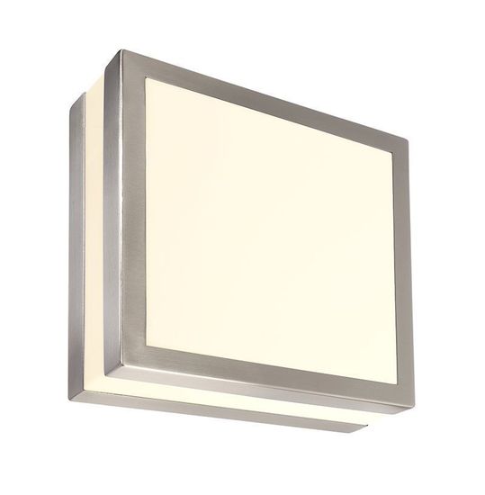 Deko-Light Wandaufbauleuchte Scuti I, E27, 2x max. 11W, Edelstahl, silber, IP44 731052