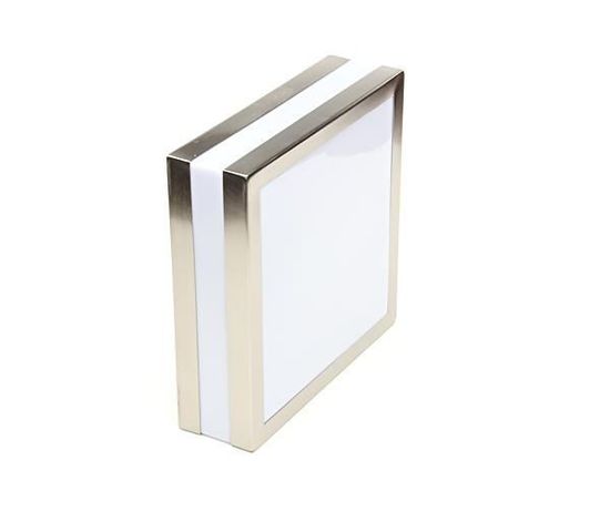 Deko-Light Wandaufbauleuchte Scuti I, E27, 2x max. 11W, Edelstahl, silber, IP44 731052