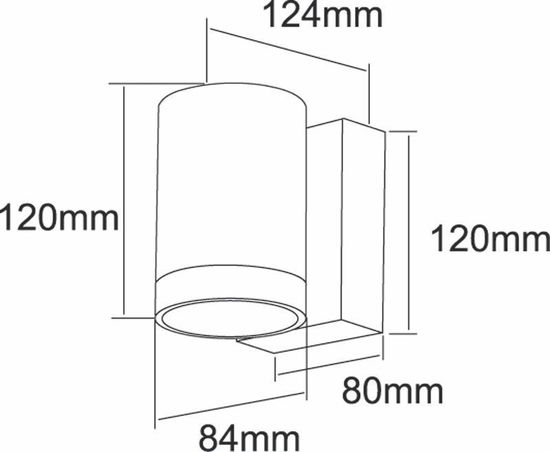 Deko-Light Wandaufbauleuchte Mobby II Single, Warmweiß, Aluminium , IP55 731072