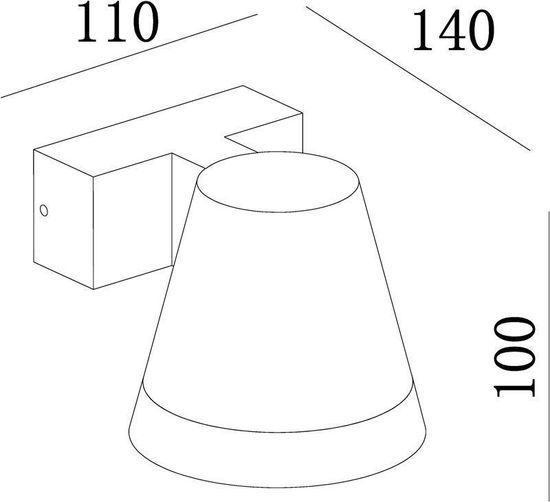 Deko-Light Wandaufbauleuchte Serpentis, Warmweiß, dunkelgrau, IP54 731076