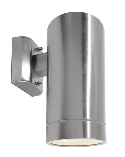Deko-Light Wandaufbauleuchte Zilly IV Down, E27, max. 18W, Edelstahl, silber, IP44 731089