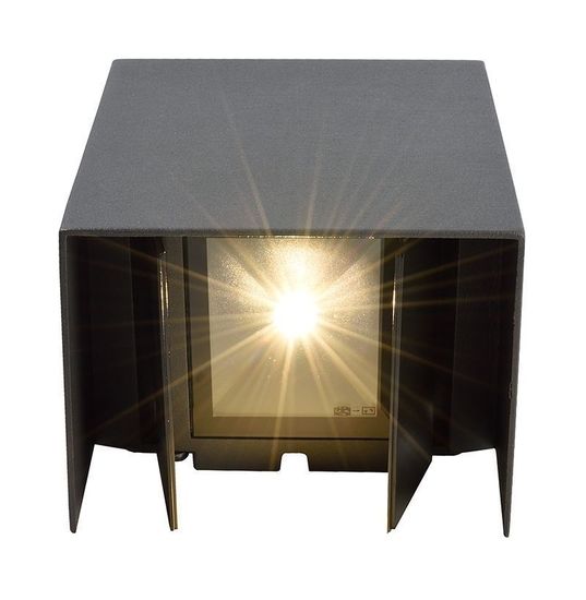 Deko-Light Wandaufbauleuchte Arcturus II, Warmweiß, Graphitgrau, IP54 731100