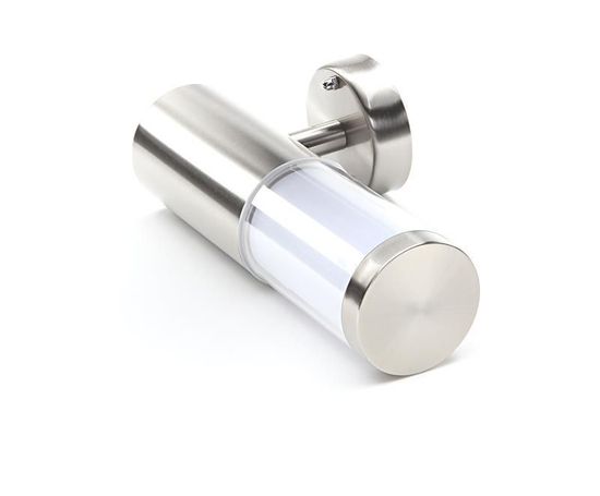 Deko-Light Wandaufbauleuchte Porrima II, GU10, max. 5W, Edelstahl, silber, IP44 731107