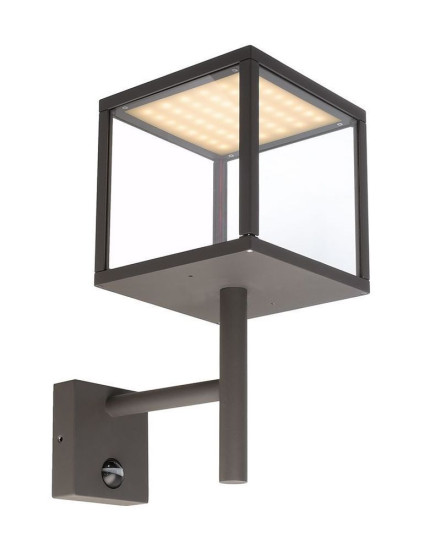 Deko-Light Wandaufbauleuchte Lacertae, Warmweiß, dunkelgrau, IP54 731112