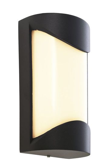 Deko-Light Wandaufbauleuchte Grumium rund, Warmweiß, dunkelgrau, IP54 731121
