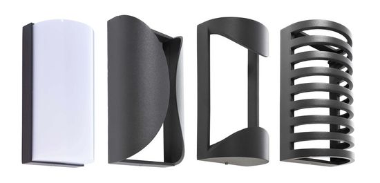 Deko-Light Wandaufbauleuchte Grumium rund, Warmweiß, dunkelgrau, IP54 731121