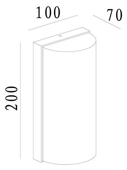 Deko-Light Wandaufbauleuchte Grumium rund, Warmweiß, dunkelgrau, IP54 731121