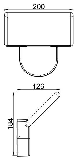 Deko-Light Wandaufbauleuchte Alkes S, Warmweiß, Dunkelgrau, IP65 731138